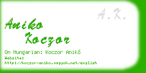 aniko koczor business card